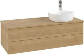 V&B Waschtischunterschrank Antao ohne Frontstruktur in Eiche Honig, B/T/H: 120 x 50 x 50 cm - Bild 1
