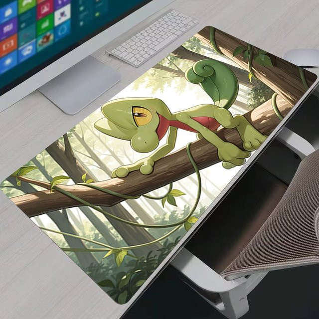 Bandai Pokemon Anime Mauspad Sceptile Treecko Multicolor Rutschfeste Schreibtischunterlage für PC und Gaming - Bild 1