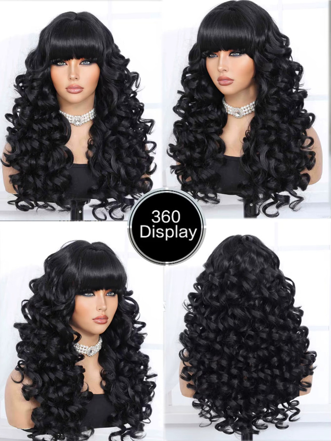 Style Icon Perücke, 28 Zoll, Synthetisch, Wasserwellen, Lace Front - Bild 3