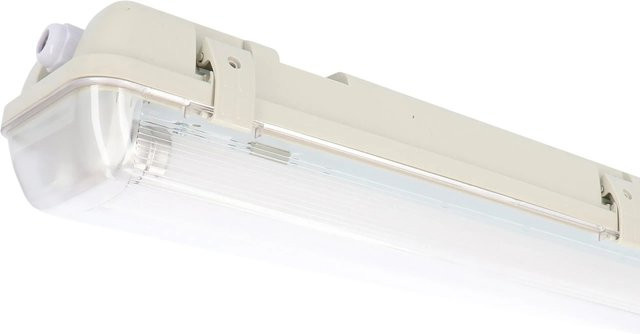 Shada LED-Wannenleuchte Grau, 2 x 14 W, 4000 K, Länge: 120 cm - Bild 1