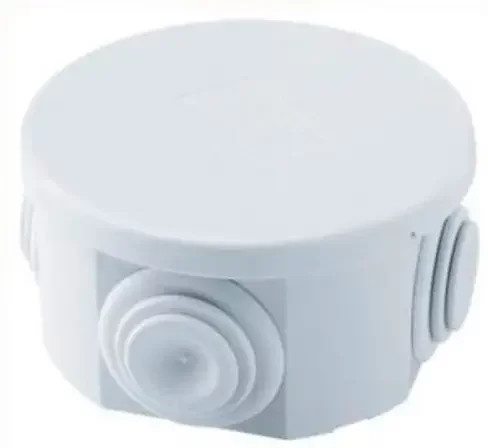 Gewiss 2367988 Abzweigkasten halogenfrei, Farbe: Weiß, Durchmesser: 80 mm, Tiefe: 40 mm, 5er Packung - Bild 1