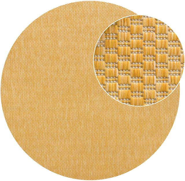 In- & Outdoor-Teppich Venezia gelb rund Durchmesser: 200 cm - Bild 1