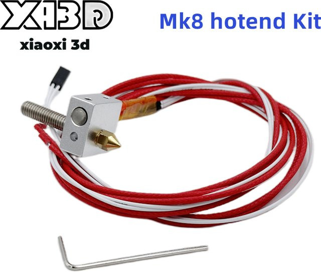 Anet MK7 MK8 Hotend Kit mit 0,4 mm Düse für 1,75 mm Filament, 12 V 40 W, passend für Anet A2 und A8 3D-Drucker - Bild 1