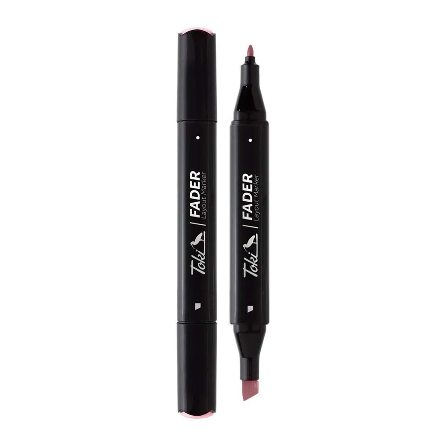 Toki Marker Fader Permanent Marker mit Keilspitze in 66 Farben inklusive Braun und Schwarz - Bild 2