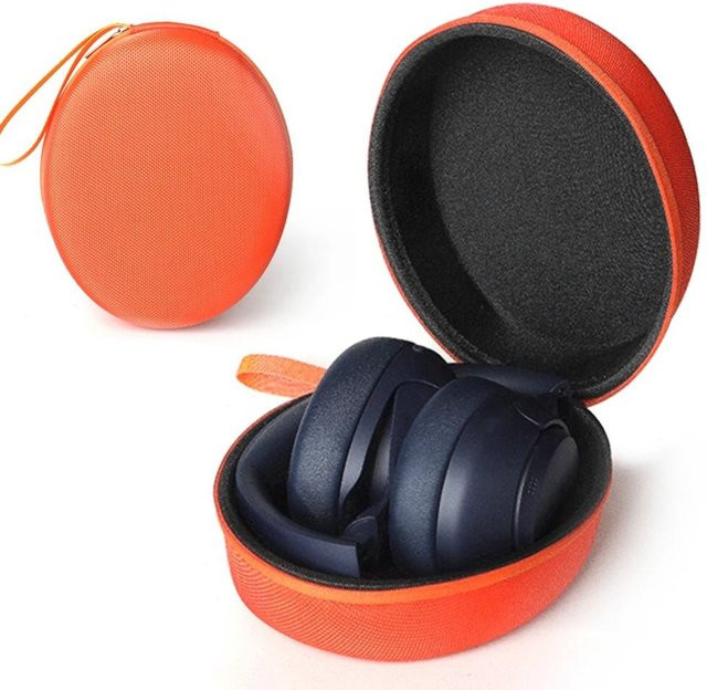 Stoßfeste EVA-Aufbewahrungstasche für Kopfhörer wie QCY H3/H4, Edifier und Sony WH-1000XM5, tragbare Reisebox in Blau oder Orange - Bild 1