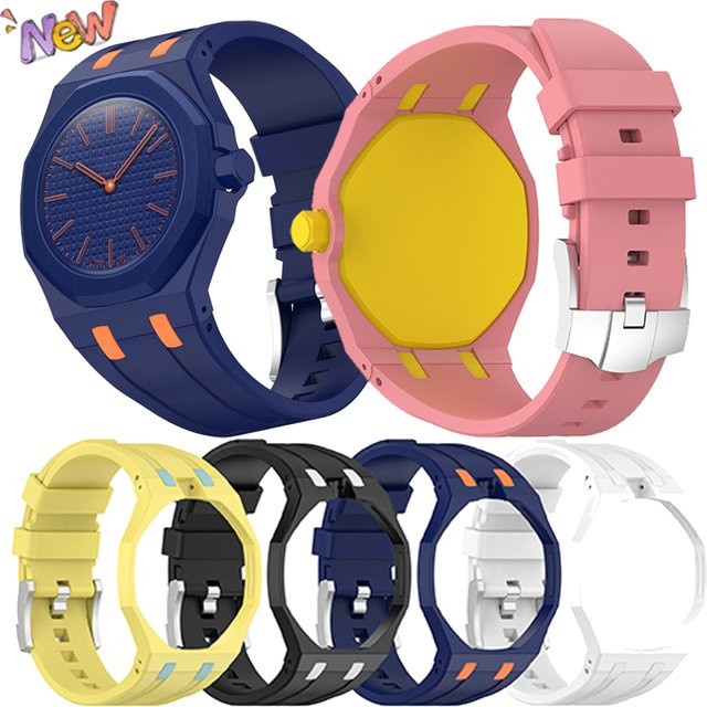 Swatch Uhrenarmband Silikon, Schwarz, 2-in-1 Konvertierungsset - Bild 1