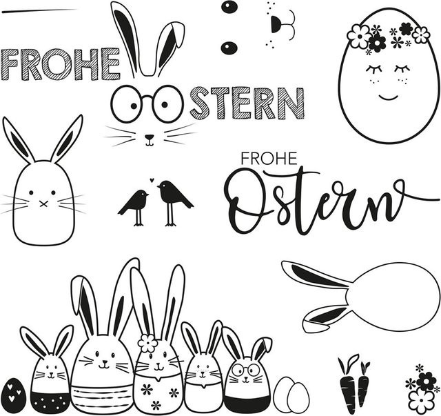 Clear Stamps Frohe Ostern Stempelset - Bild 1