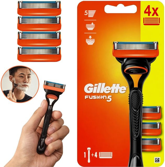 Gillette Fusion5 Rasierer für Männer, 4 Ersatzklingen - Bild 1