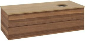 V&B Waschtischunterschrank Antao ohne Frontstruktur in Eiche Honig Braun, B/T/H: 120 x 36 x 50 cm - Bild 1