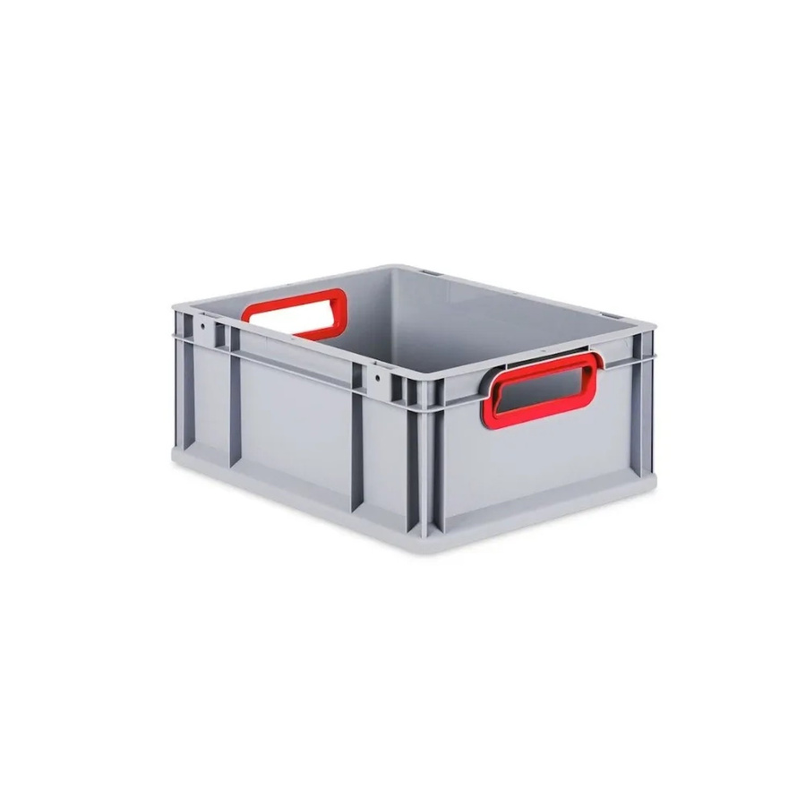 PROREGAL Eurobox Nextgen Color Transportbox mit Griffen und glattem Boden, Rot, H x B x T: 17 x 30 x 40 cm, 16 Liter - Bild 2