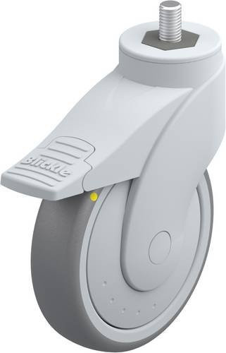 Blickle Lenkrolle LWGE-TPA 126KF-FI-ELS-GS12 mit Feststeller, Farbe: Silber/Grau, Rad-Durchmesser: 125 mm, Tragfähigkeit: 80 kg - Bild 1