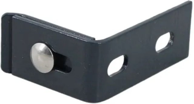 Galaflor Wandanschlusswinkel für Doppelstabmattenzäune in Anthrazit, 100 x 70 mm - Bild 1