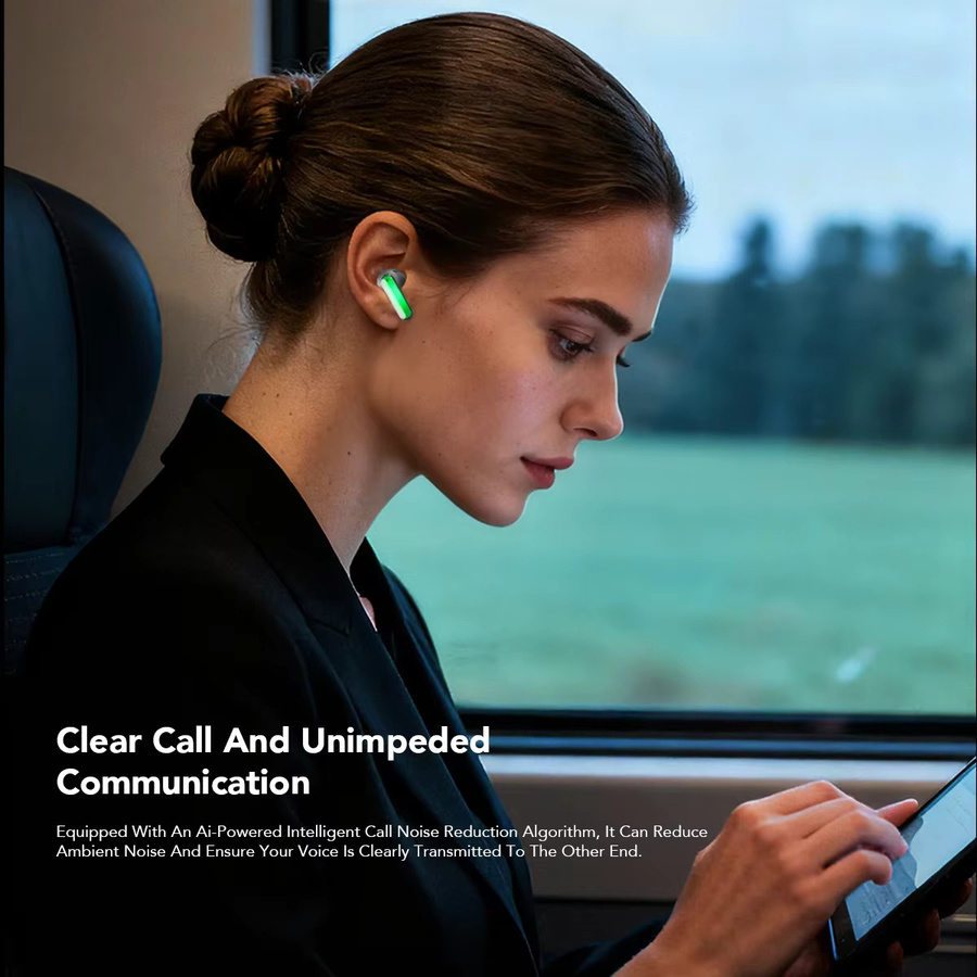 MINISO MS110 Drahtlose In-Ear Bluetooth Kopfhörer mit ANC Active Noise Cancelling, AI Translator und RGB Beleuchtung in Schwarz - Bild 3