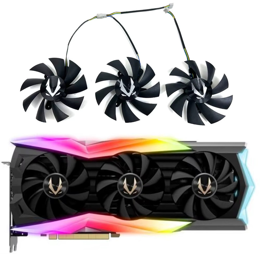 Zotac GA92S2U RTX 2080 AMP Extreme GPU Lüfter in Schwarz für RTX 2080 AMP Extreme Core und RTX 2080 Ti AMP Extreme Core Grafikkarten - Bild 1