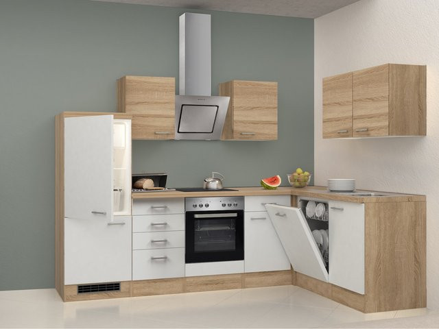 Flex-Well Winkelküche Samoa G-999-2803-052 freistehend mit Innenschubladen und Schwenktüren - Bild 1