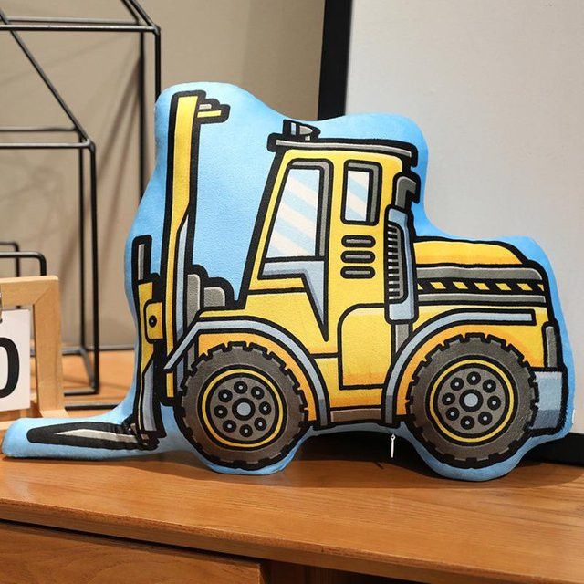 Linyi toy Cartoon Ingenieurfahrzeug Bulldozer LKW Bagger, Plüschtier, 40cm - Bild 1