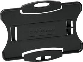 Durable Ausweishalter Eco für 1 Karte aus recyceltem Kunststoff, 10 Stück, Schwarz, B: 54 mm, H: 87 mm - Bild 1