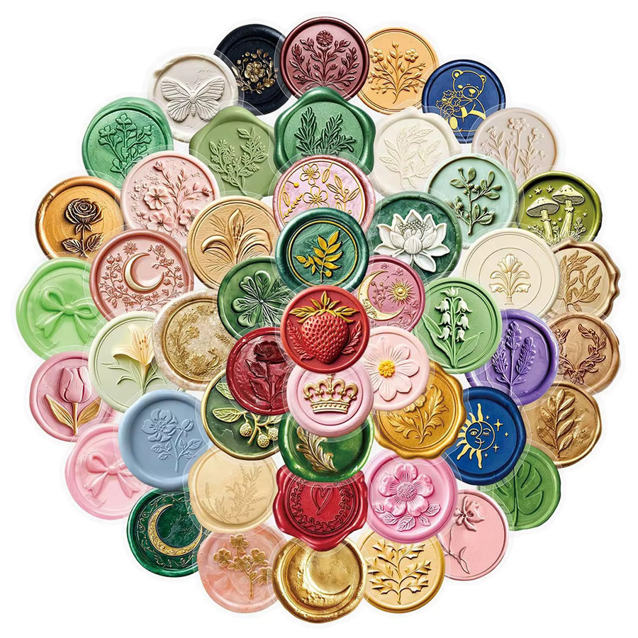 Rspctou Transparente Vintage Siegelwachs-Aufkleber in Multicolour für DIY Schreibwaren und Dekoration - Bild 2