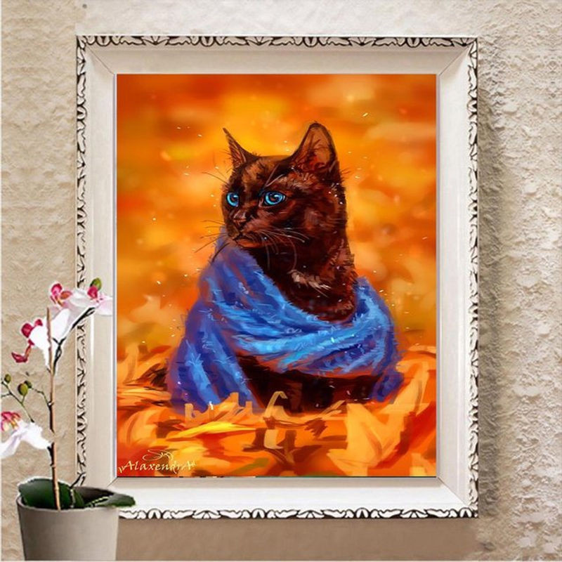 FIYO 5D Diamond Painting Weihnachtskarten Motiv Weihnachtsmann DIY Mosaik Set, mehrfarbig, B/H: 20 x 30 cm - Bild 1