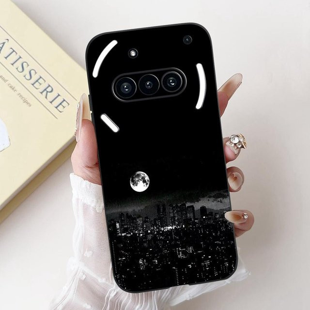 Stoßfeste TPU Handyhülle mit Cartoon-Design für Nothing Phone 3A und Nothing Phone 3A Pro in Schwarz - Bild 1