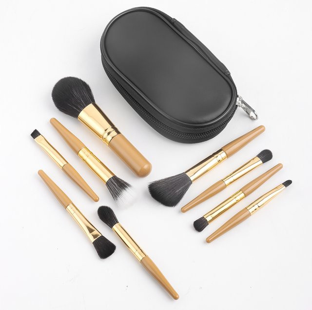 Ronshadow Make-up-Pinsel-Set, 9-teilig, mit Aufbewahrungstasche - Bild 1
