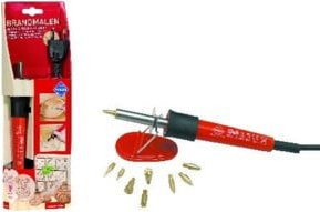 PETER BAUSCH Brandmal-Pen Set mit 9 Aufsätzen in Multicolor und Rot - Bild 1