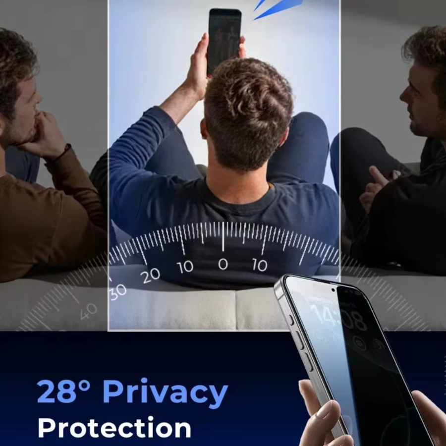 5 Stück Anti-Spionage Displayschutzfolie aus gehärtetem Glas für Google Pixel 10 9 Pro XL 8 9 10 Pro 9A 8A 7A 6A mit vollständiger Abdeckung und Privatsphäre-Schutz - Bild 3