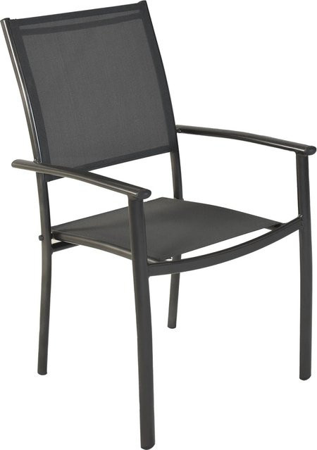 Merxx Milano Gartensessel 2er-Set stapelbar Graphit-Grau B/H/T: 57 x 90 x 56 cm - Bild 1