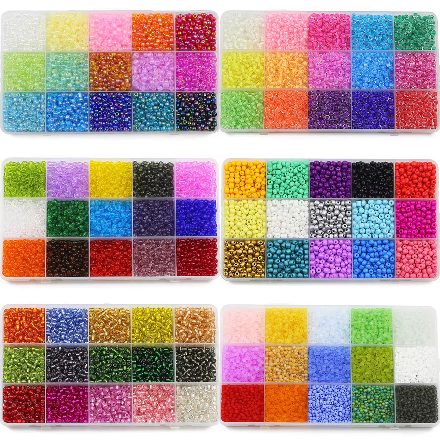 JHNBY Glasperlen Hirseperlen, 15-Gitter-Set, Unisex - Bild 3