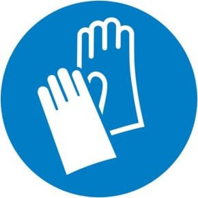 SafetyMarking Gebotsschild Handschutz benutzen aus Aluminium in Blau, Durchmesser: 20 cm - Bild 1