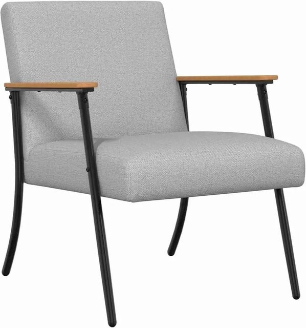vidaXL Sessel Wolkengrau mit Samtbezug und Armlehnen B/T/H: 59 x 75 x 78 cm - Bild 1