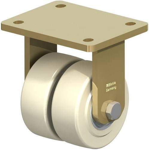 Blickle Doppel-Bockrolle BSD-GSPO 100K in Beige mit 100 mm Rad-Durchmesser und 2250 kg Tragfähigkeit - Bild 1