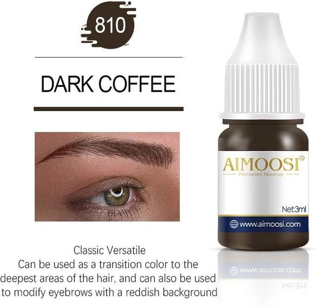 Aloisia Tattoo-Tinte Nano-Pigment, 3 ml, 810 Dark Coffee - Bild 1