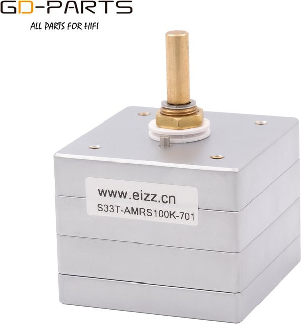 EIZZ High End Stereo Potentiometer mit 33 Schritten, LOG Balance Abschwächer, Silber, für Hifi Audio AMP DIY - Bild 1