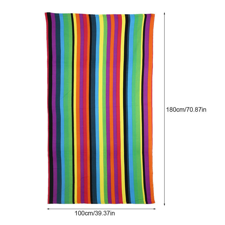 GoolRC Bade- und Strandtuch aus Mikrofaser, schnelltrocknend und wasserabsorbierend, gestreift, Multicolour, B x L: 100 x 180 cm - Bild 5