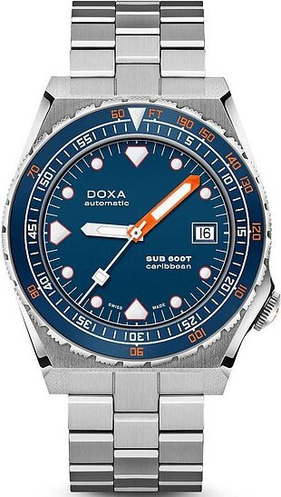 Doxa Armbanduhr SUB600T Caribbean, Automatik, Edelstahl, Blau, Herren - Bild 1