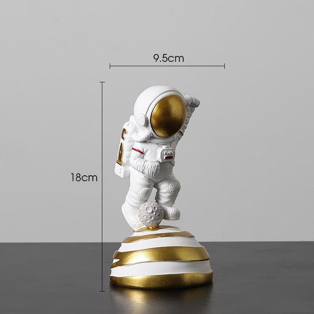 Nordische Astronaut Figur als dekorative Tischornament für Kinderzimmer und Wohnzimmer - Bild 1