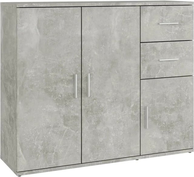 vidaXL Sideboard in Betongrau aus Holzwerkstoff, B/T/H: 91 x 29,5 x 75 cm - Bild 1