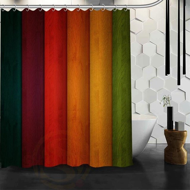 Wasserfester Duschvorhang aus Polyester mit Motiv Der alte Wald von Baifenbai Home Furnishing, Farbe Schwarz und Mehrfarbig, H x B x T: 165 x 200 cm - Bild 1