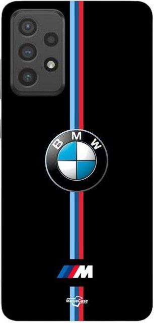 MANIACASE Handyhülle aus Silikon TPU für Samsung Galaxy A33 5G mit BMW Logo in Schwarz - Bild 1