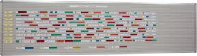 Eichner VISIPLAN Whiteboard ohne Raster in Grau mit 31 Schienen, Breite: 200 cm, Höhe: 58 cm - Bild 1