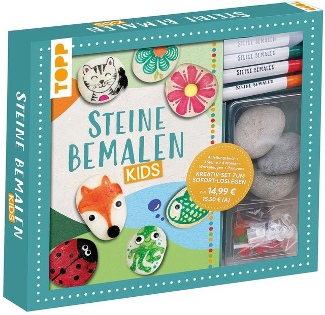 Topp Kreativ-Set Steine bemalen Kids Bunt / Mehrfarbig - Bild 1