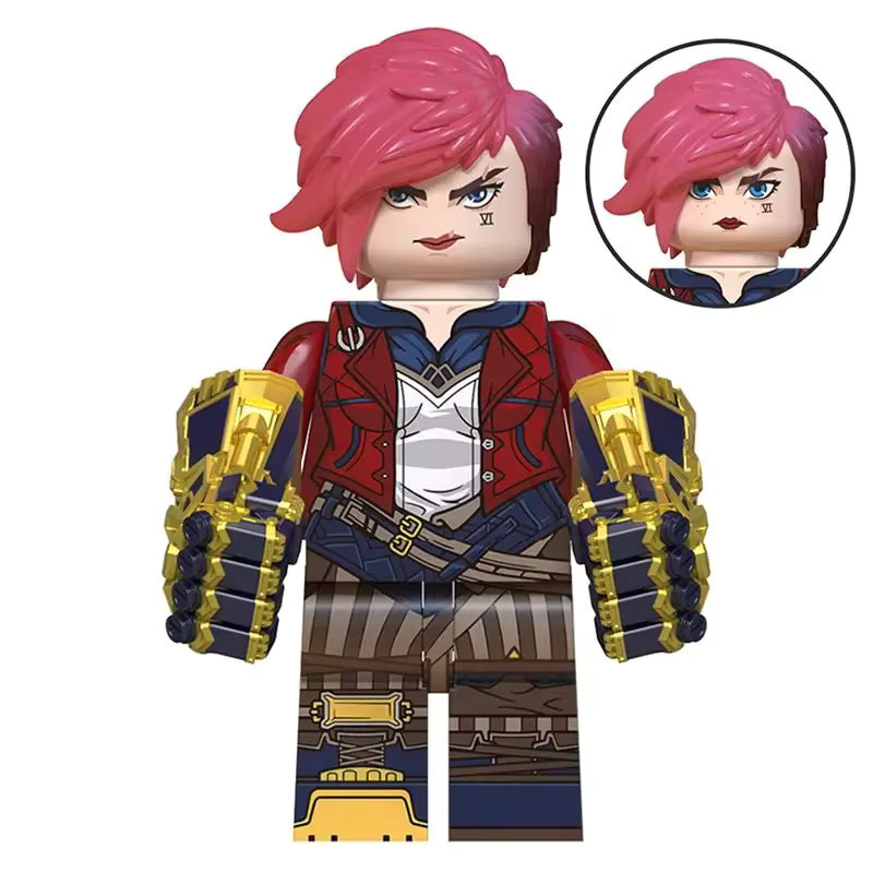 Bandai Arcane Figur, Jinx Vi Jayce Viktor, Figurine Statue, Q-Version - Bild 5