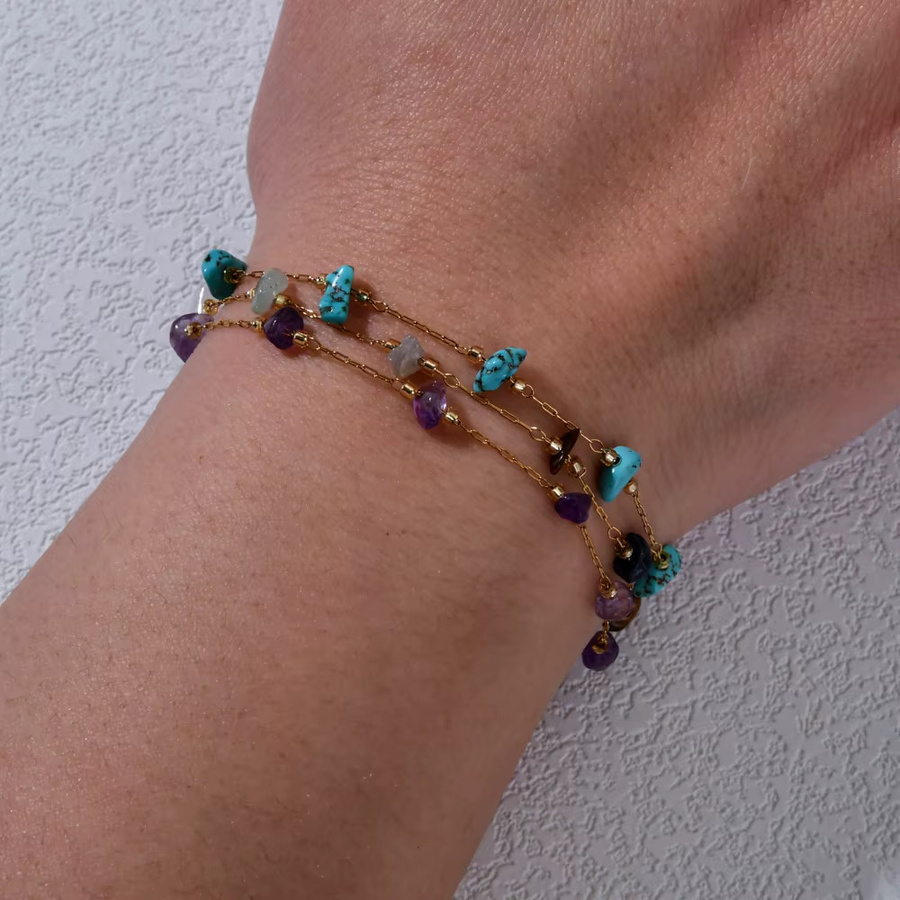 ZMZY Kette Edelstahl, Gold, Kristall, Damen - Bild 2