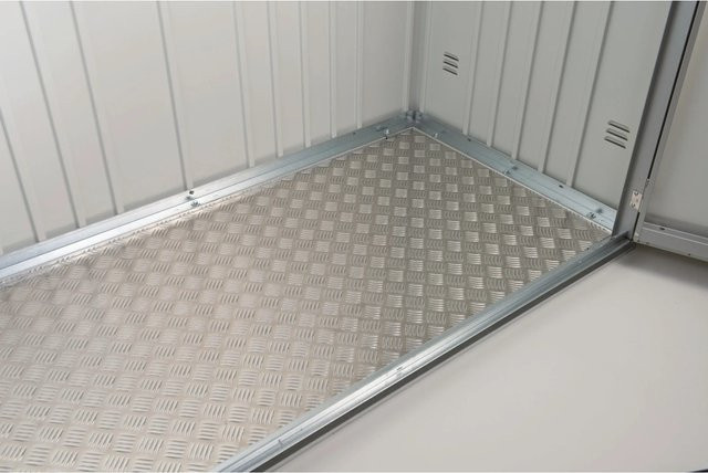 Biohort Alu-Bodenplatte Riffelblech für Geräteschrank 150, Breite: 141,5 cm, Tiefe: 69,5 cm - Bild 1