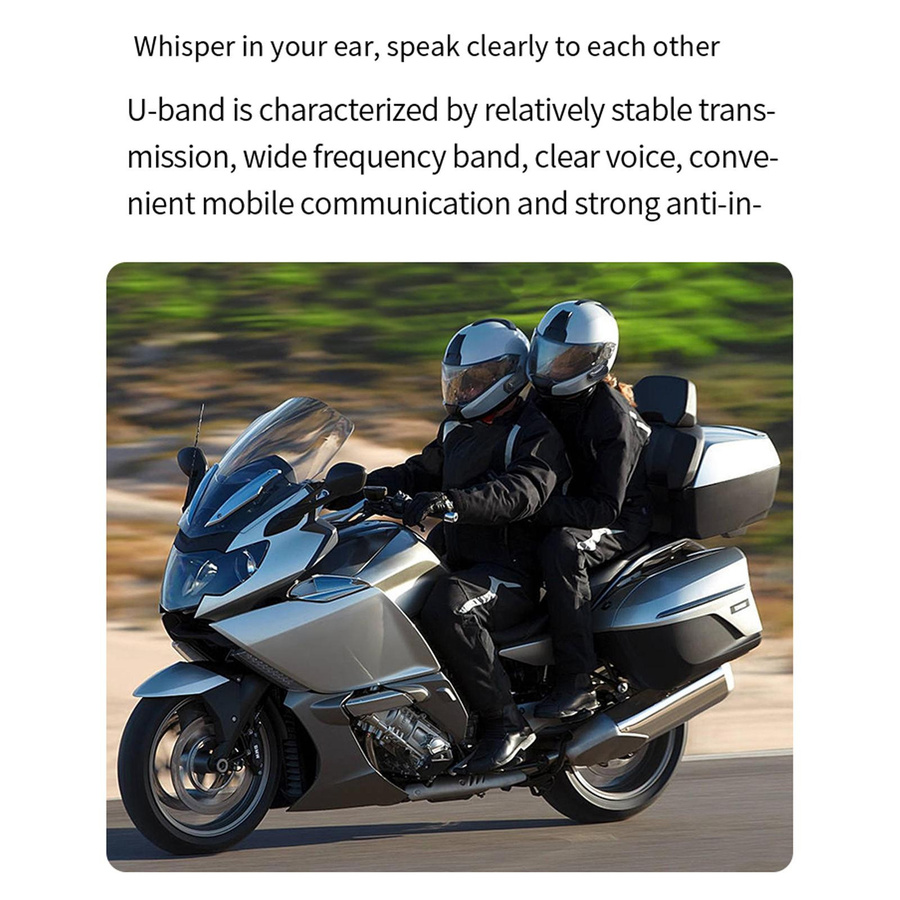 Wasserdichte Bluetooth Motorrad-Gegensprechanlage mit Helm-Headset für ATV in Schwarz - Bild 4