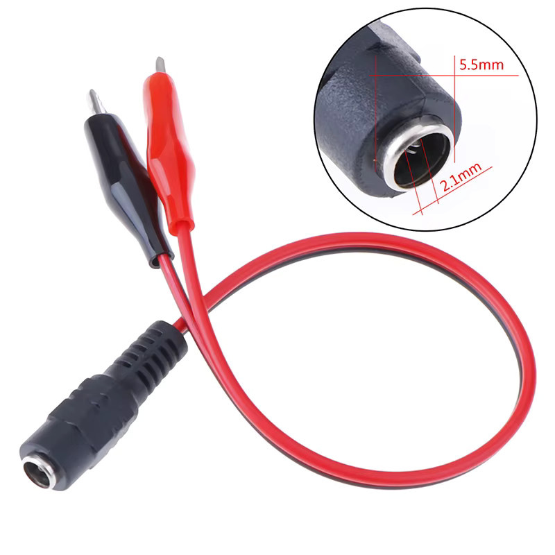 JETTING Krokodilklemme 12 V Stromkabel mit DC-Spannungsanschluss und Buchse in Rot - Bild 2