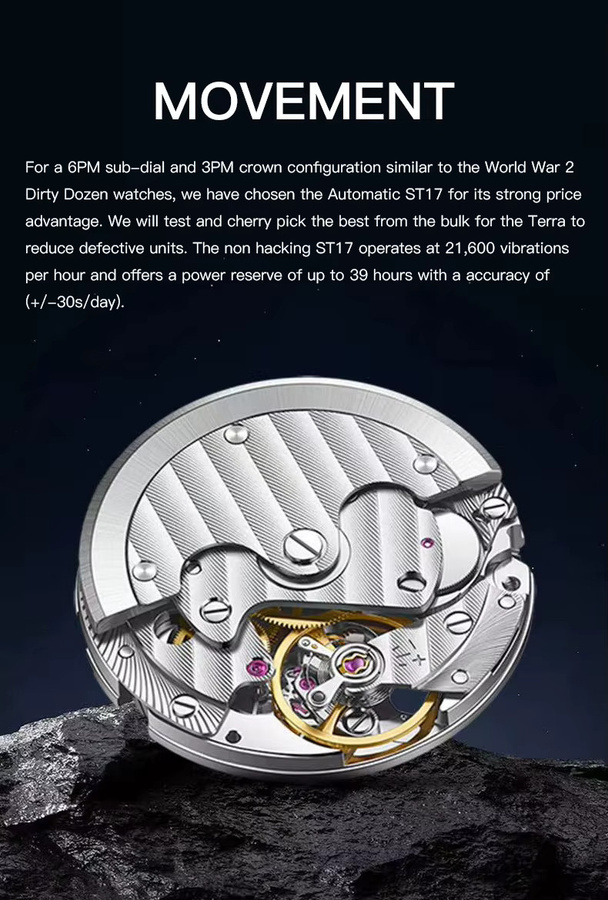 Specht & Söhne Armbanduhr, Automatik, Edelstahl, Leder, Herren, Schwarz - Bild 3