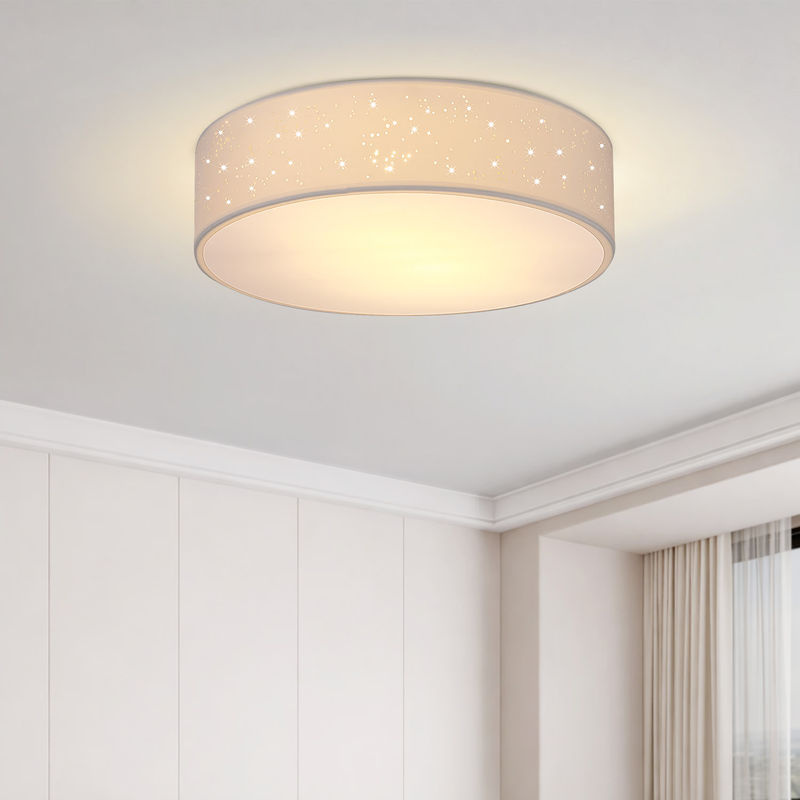 Monzana Deckenlampe Sternenhimmel in Weiß aus Stoff und Aluminium, Durchmesser: 30 cm - Bild 2