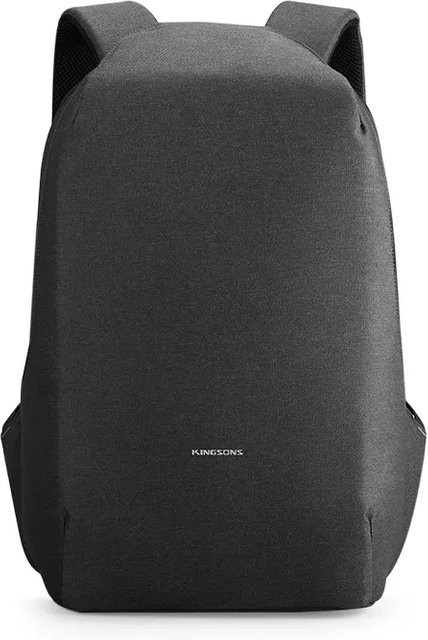 Kings ons Anti-Diebstahl Rucksack für Männer und Teenager mit USB-C Anschluss, Schwarz, passend für 15,6 Zoll Laptops - Bild 1